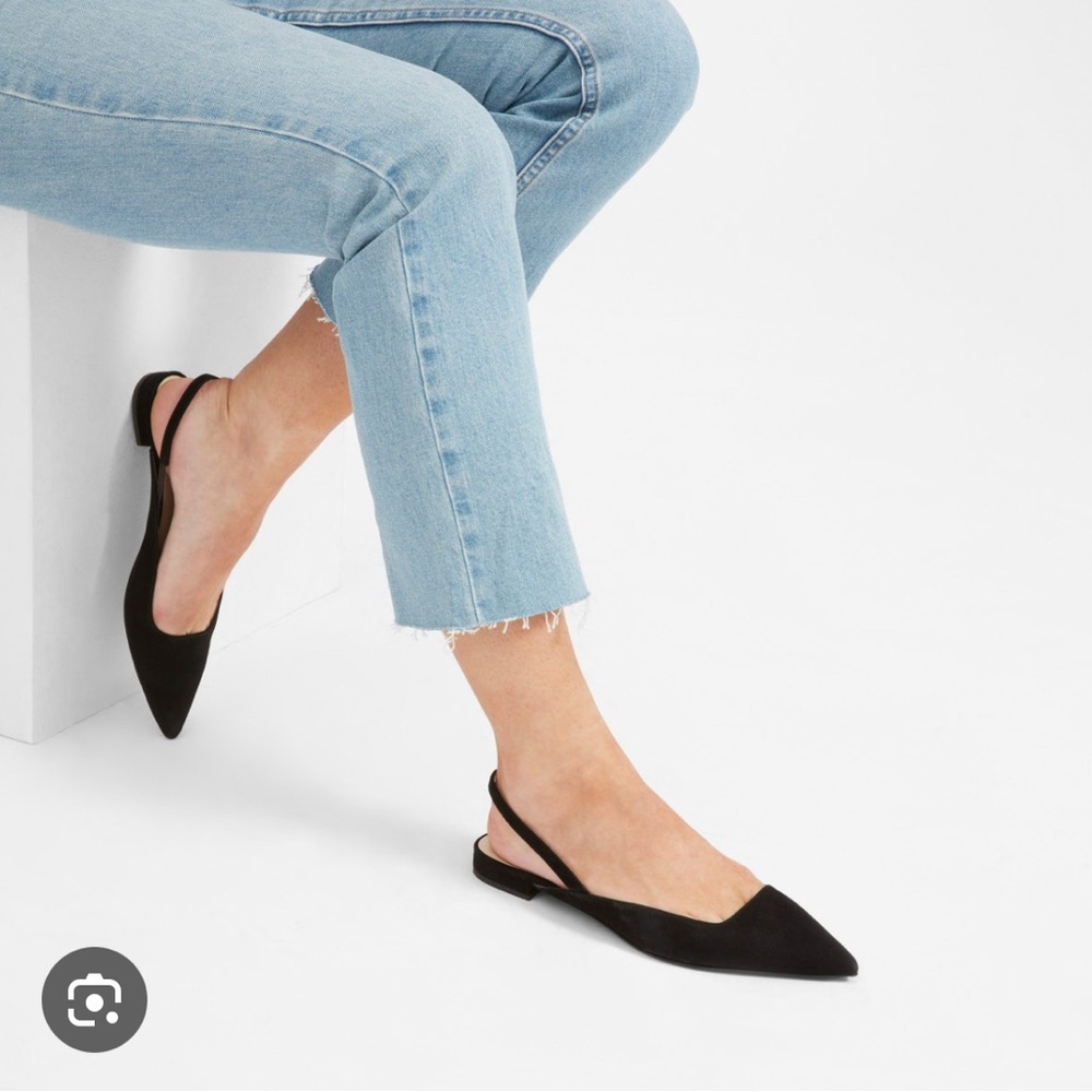 Everlane Slingback Flats in Persimmon Colour